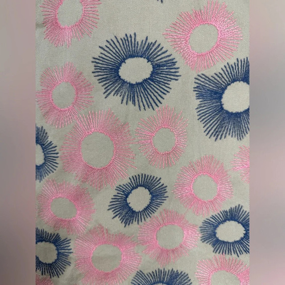 Boden embroidered a line skirt khaki with blue and pink burst US 10 - Picture 7 of 7
